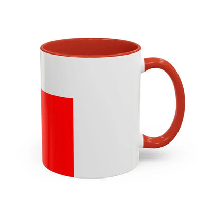 Flag of Lausanne Switzerland - Accent Coffee Mug - Go Mug Yourself