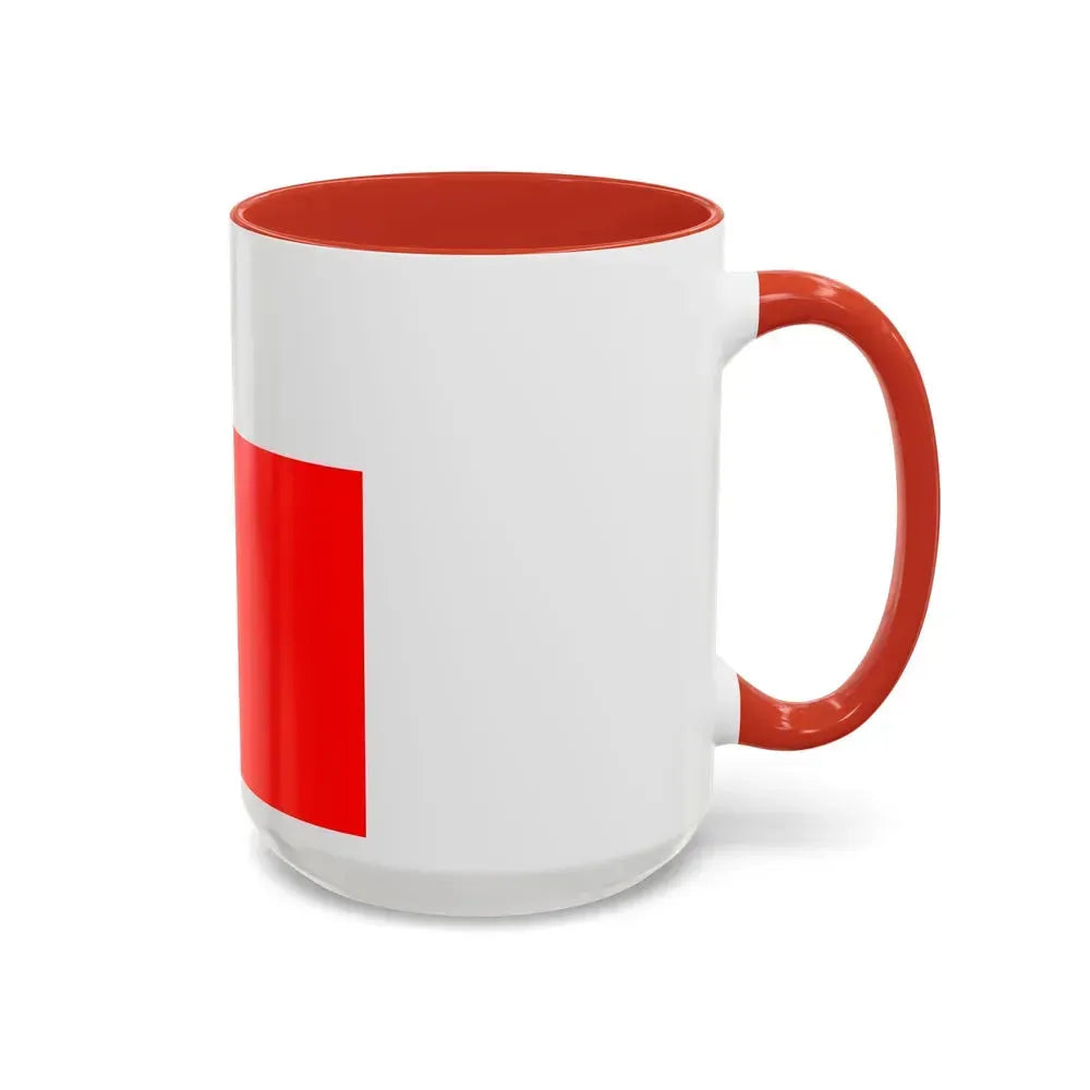 Flag of Lausanne Switzerland - Accent Coffee Mug - Go Mug Yourself