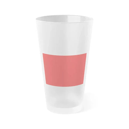 Flag of Lausanne Switzerland - Frosted Pint Glass 16oz 16oz Frosted - Go Mug Yourself