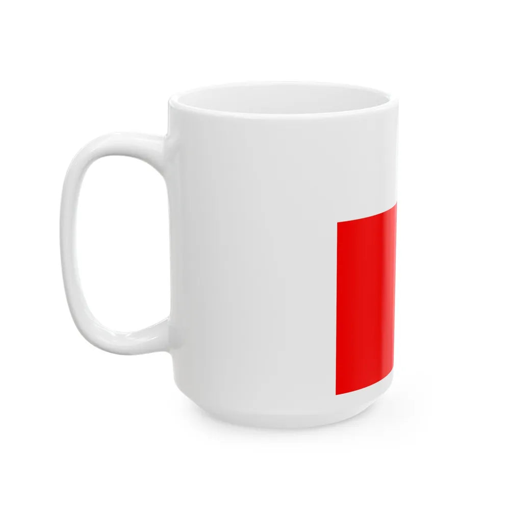 Flag of Lausanne Switzerland - White Coffee Mug-Go Mug Yourself