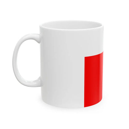 Flag of Lausanne Switzerland - White Coffee Mug-Go Mug Yourself