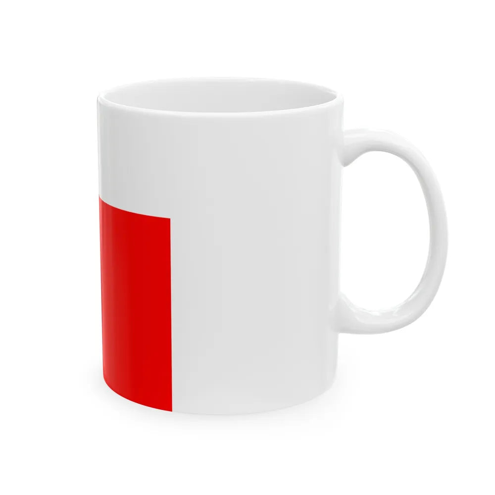 Flag of Lausanne Switzerland - White Coffee Mug-Go Mug Yourself