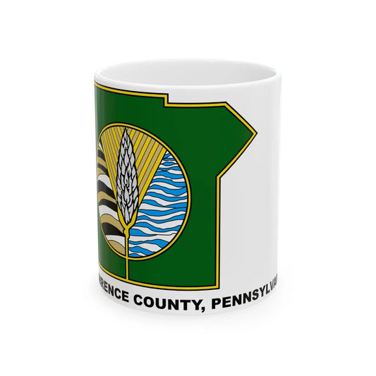 Flag of Lawrence County Pennsylvania (United States) White Coffee Mug 11oz - Go Mug Yourself