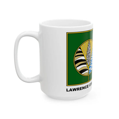 Flag of Lawrence County Pennsylvania (United States) White Coffee Mug - Go Mug Yourself
