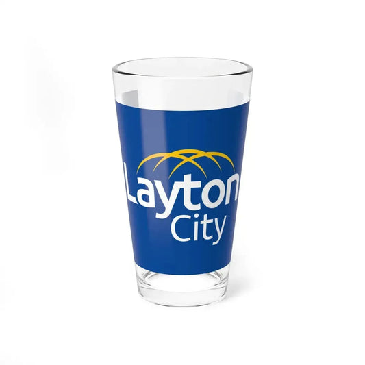 Flag of Layton Utah (United States) Pint Glass 16oz 16oz - Go Mug Yourself