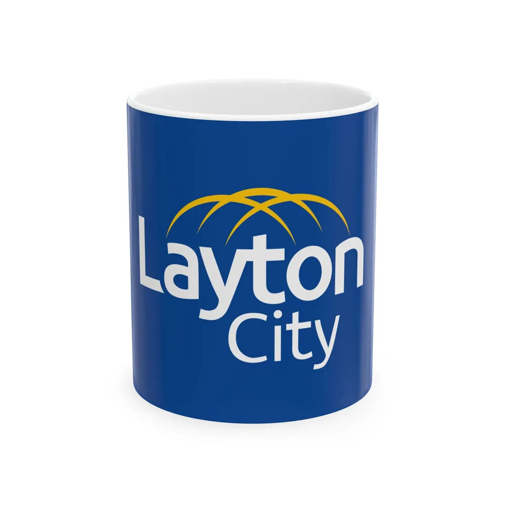 Flag of Layton Utah (United States) White Coffee Mug 11oz - Go Mug Yourself