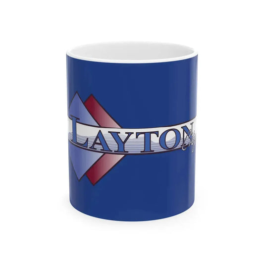 Flag of Layton Utah Until 2015 (United States) White Coffee Mug 11oz - Go Mug Yourself