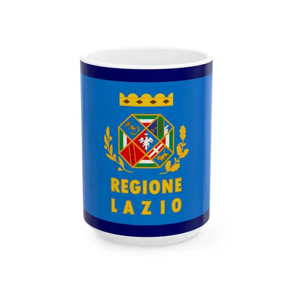 Flag of Lazio 1995 (Italy) White Coffee Mug 15oz - Go Mug Yourself