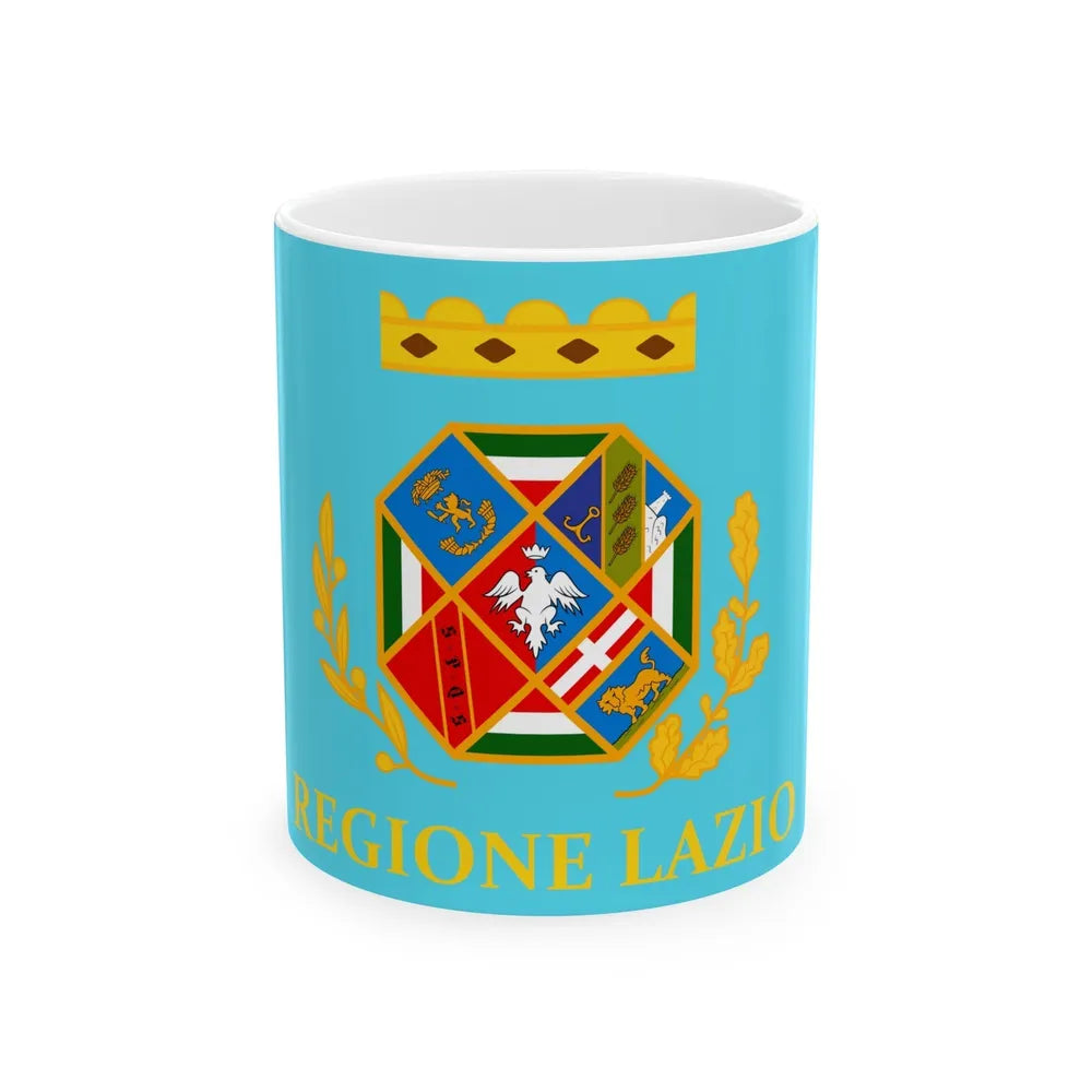 Flag of Lazio Italy - White Coffee Mug-11oz-Go Mug Yourself