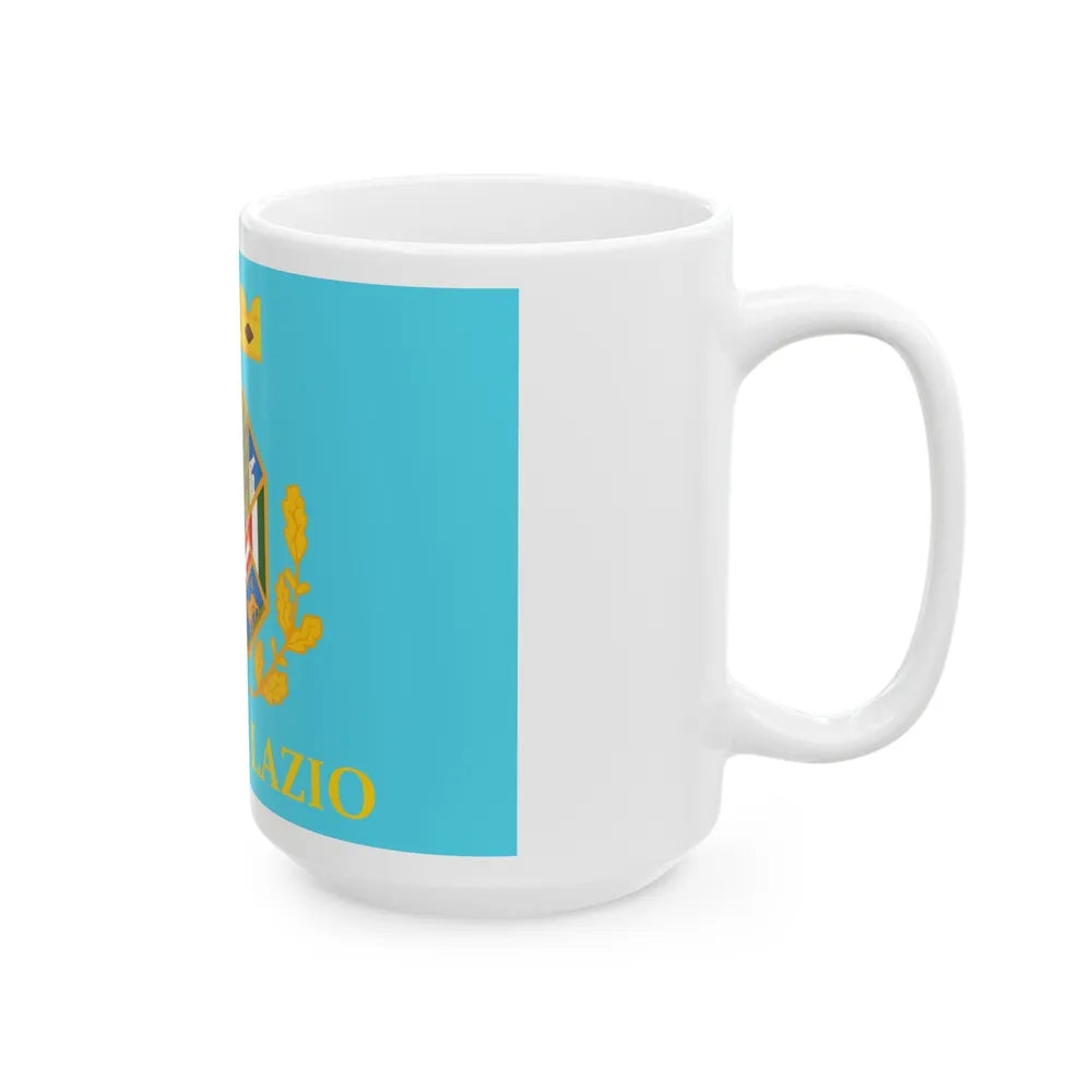 Flag of Lazio Italy - White Coffee Mug-Go Mug Yourself