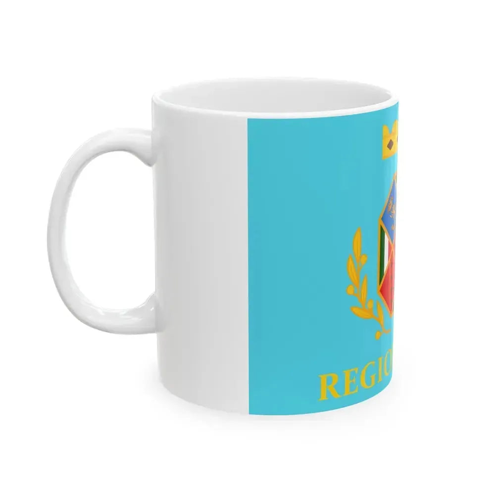 Flag of Lazio Italy - White Coffee Mug - Go Mug Yourself