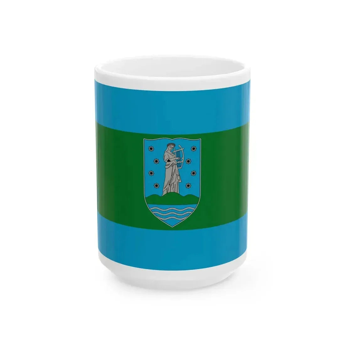 Flag of Leanyfalu (Hungary) White Coffee Mug 15oz - Go Mug Yourself