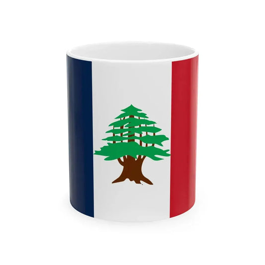 Flag of Lebanon 1920-1943 (Lebanon) White Coffee Mug 11oz - Go Mug Yourself