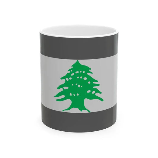 Flag of Lebanon - Cedar Tree (Lebanon) White Coffee Mug 11oz - Go Mug Yourself