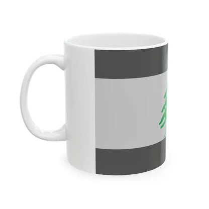 Flag of Lebanon - Cedar Tree (Lebanon) White Coffee Mug - Go Mug Yourself