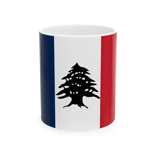 Flag of Lebanon during French Mandate 1920-1943 2 (Lebanon) White Coffee Mug 11oz - Go Mug Yourself