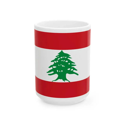 Flag of Lebanon (Lebanon) White Coffee Mug 15oz - Go Mug Yourself