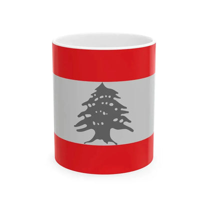 Flag of Lebanon - Red (Lebanon) White Coffee Mug 11oz - Go Mug Yourself