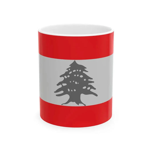 Flag of Lebanon - Red (Lebanon) White Coffee Mug 11oz - Go Mug Yourself