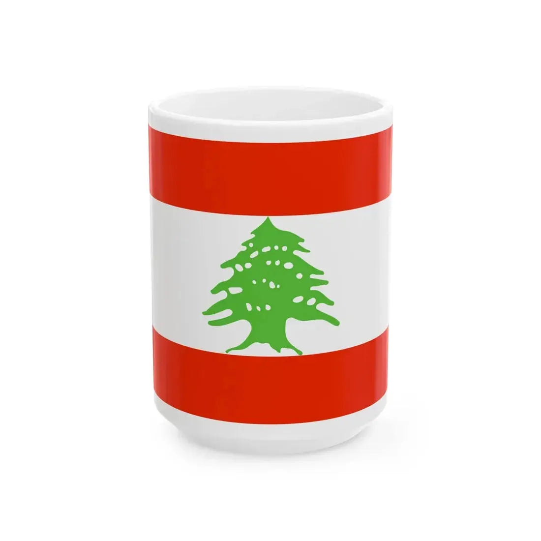 Flag of Lebanon WFB 2000 (Lebanon) White Coffee Mug 15oz - Go Mug Yourself