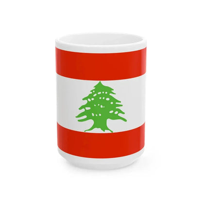 Flag of Lebanon WFB 2000 (Lebanon) White Coffee Mug 15oz - Go Mug Yourself