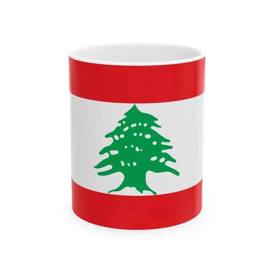 Flag of Lebanon WFB (Lebanon) White Coffee Mug 11oz - Go Mug Yourself