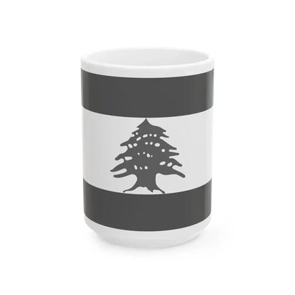 Flag of Lebanon - White (Lebanon) White Coffee Mug 15oz - Go Mug Yourself