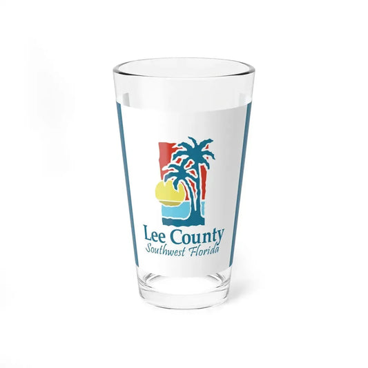 Flag of Lee County Florida (United States) Pint Glass 16oz 16oz - Go Mug Yourself