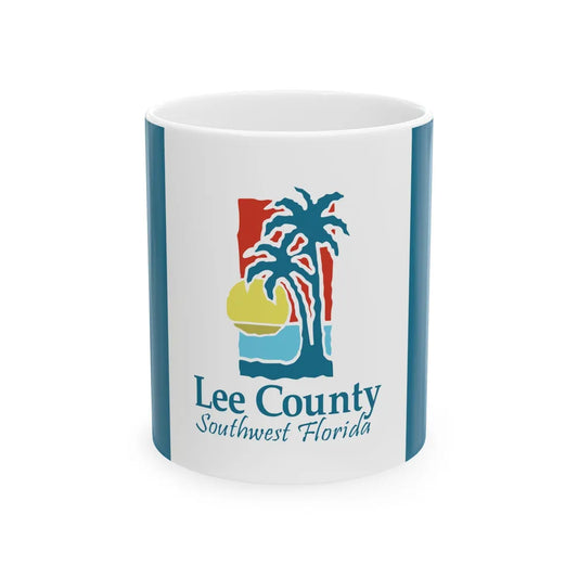 Flag of Lee County Florida (United States) White Coffee Mug 11oz - Go Mug Yourself