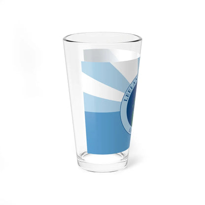 Flag of Leelanau County Michigan (United States) Pint Glass 16oz - Go Mug Yourself