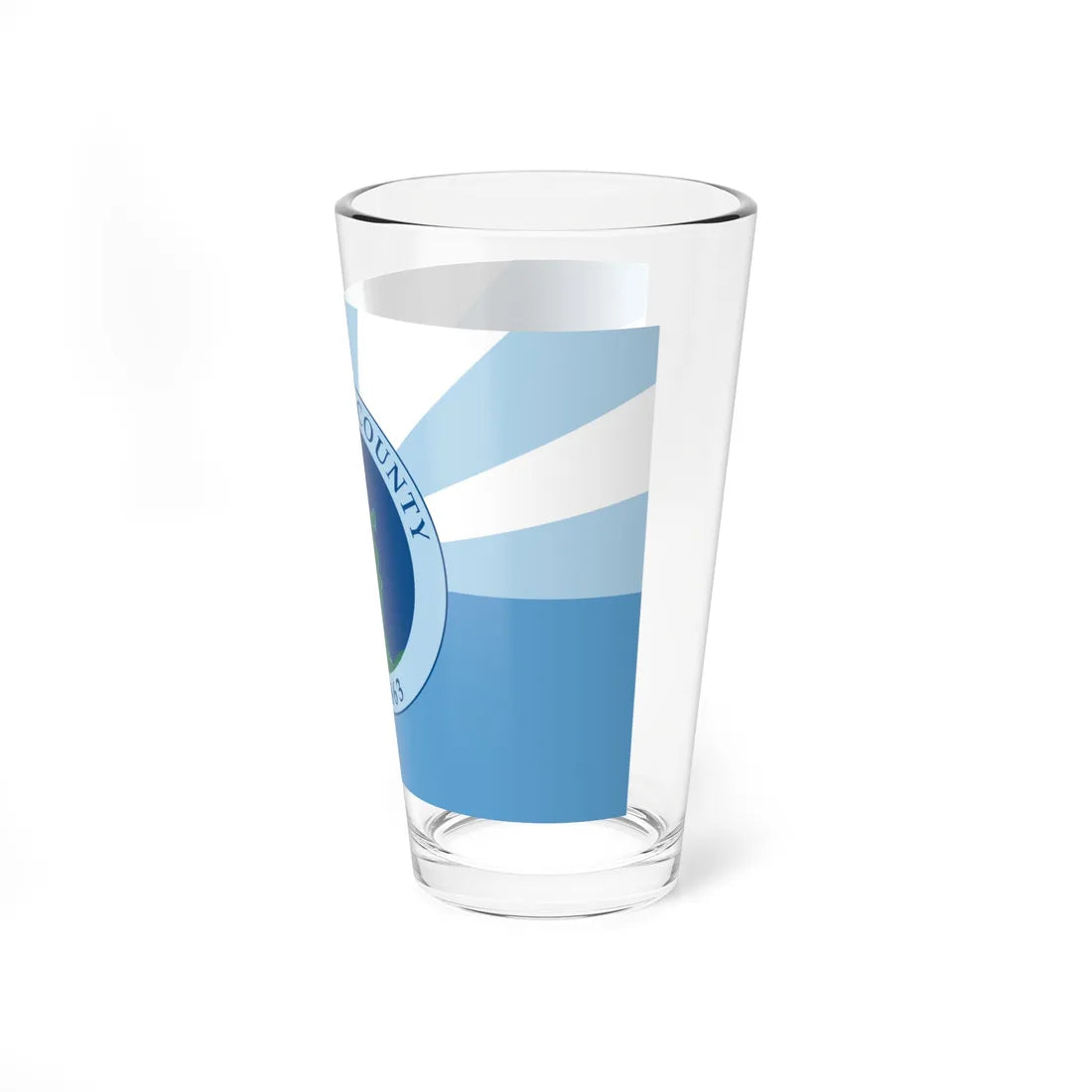 Flag of Leelanau County Michigan (United States) Pint Glass 16oz - Go Mug Yourself