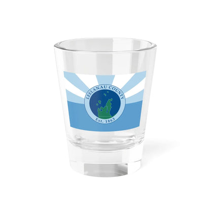 Flag of Leelanau County Michigan (United States) Shot Glass 1.5oz 1.5oz - Go Mug Yourself