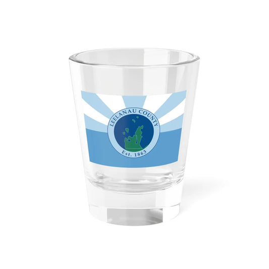 Flag of Leelanau County Michigan (United States) Shot Glass 1.5oz 1.5oz - Go Mug Yourself