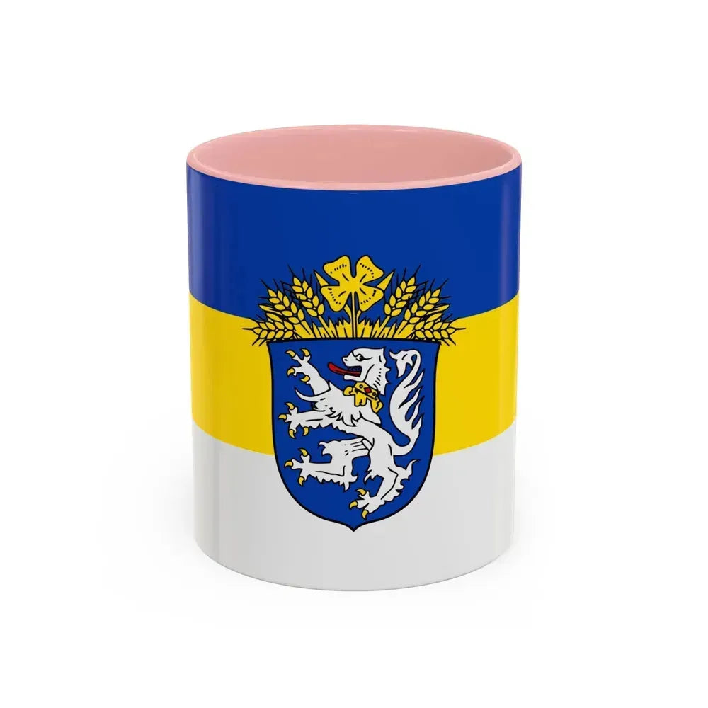Flag of Leer Germany - Accent Coffee Mug 11oz Pink - Go Mug Yourself