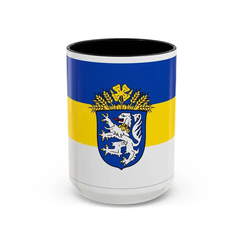 Flag of Leer Germany - Accent Coffee Mug 15oz Black - Go Mug Yourself