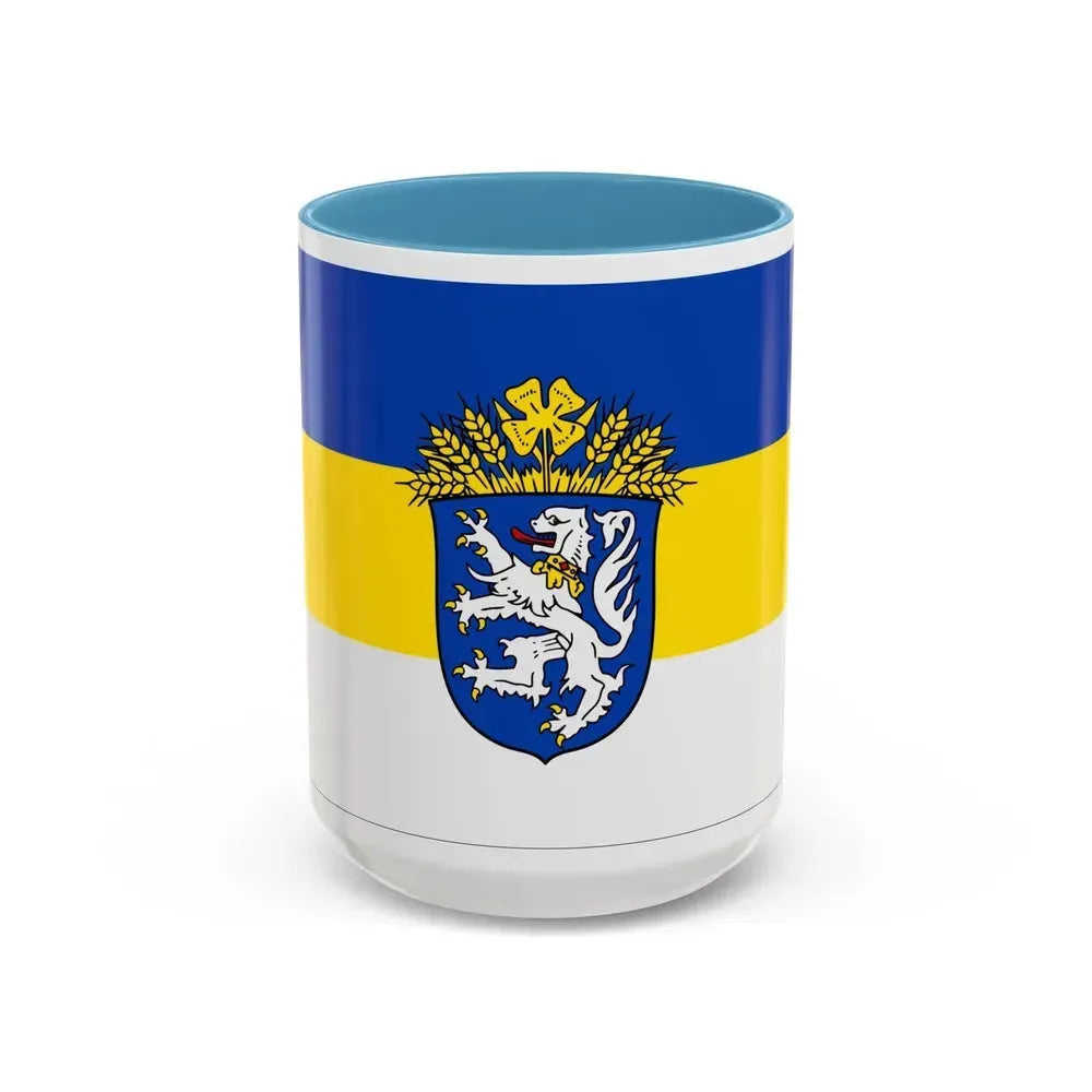 Flag of Leer Germany - Accent Coffee Mug 15oz Light Blue - Go Mug Yourself