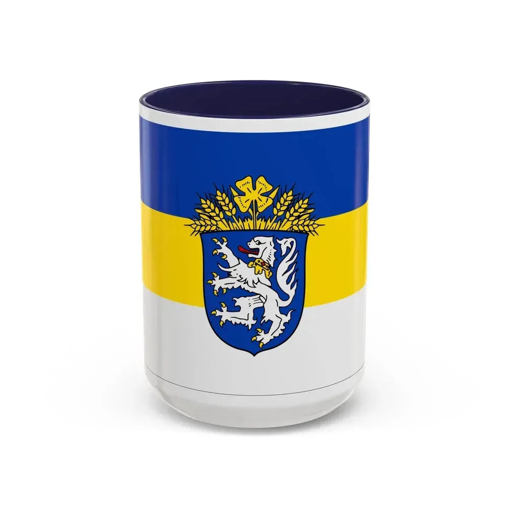 Flag of Leer Germany - Accent Coffee Mug 15oz Navy - Go Mug Yourself