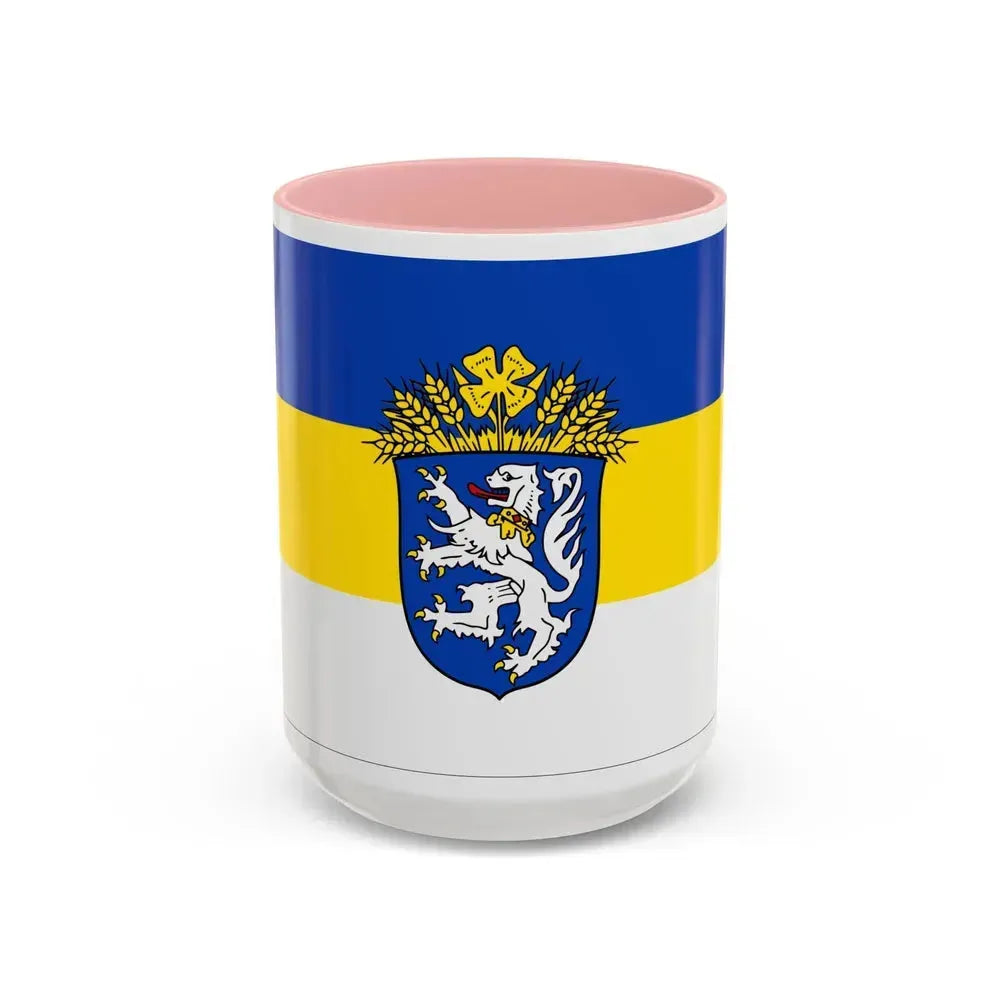 Flag of Leer Germany - Accent Coffee Mug 15oz Pink - Go Mug Yourself