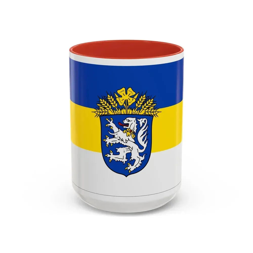 Flag of Leer Germany - Accent Coffee Mug 15oz Red - Go Mug Yourself