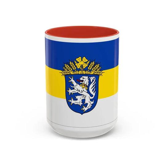 Flag of Leer Germany - Accent Coffee Mug 15oz Red - Go Mug Yourself