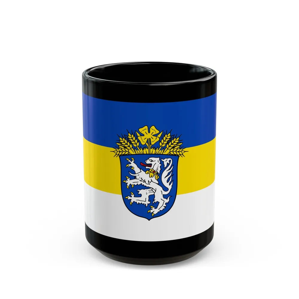 Flag of Leer Germany - Black Coffee Mug-15oz-Go Mug Yourself