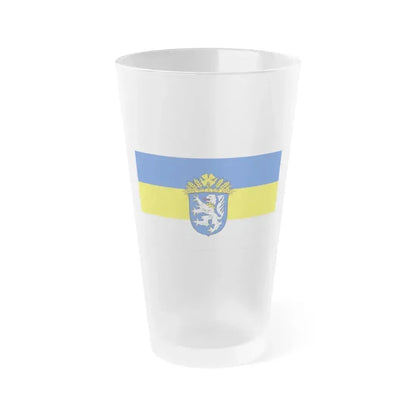 Flag of Leer Germany - Frosted Pint Glass 16oz 16oz Frosted - Go Mug Yourself