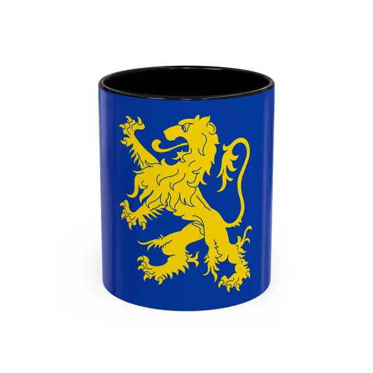 Flag of Leeuwarden the capital of the province of Friesland Netherlands - Accent Coffee Mug 11oz Black - Go Mug Yourself
