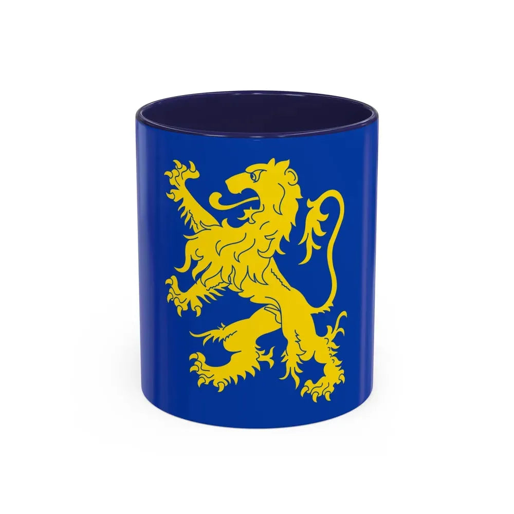 Flag of Leeuwarden the capital of the province of Friesland Netherlands - Accent Coffee Mug 11oz Navy - Go Mug Yourself