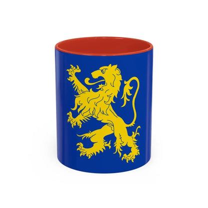 Flag of Leeuwarden the capital of the province of Friesland Netherlands - Accent Coffee Mug 11oz Red - Go Mug Yourself