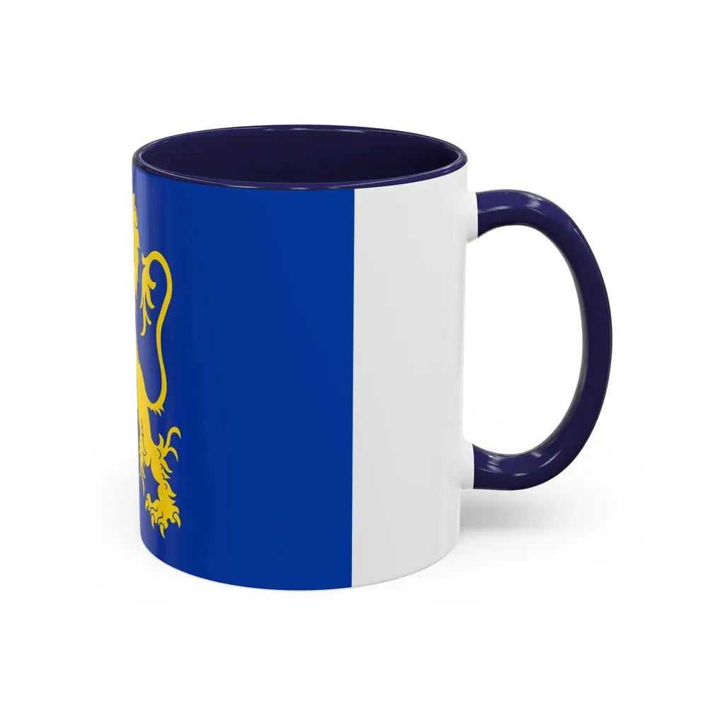 Flag of Leeuwarden the capital of the province of Friesland Netherlands - Accent Coffee Mug - Go Mug Yourself