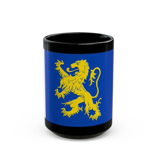 Flag of Leeuwarden the capital of the province of Friesland Netherlands - Black Coffee Mug-15oz-Go Mug Yourself