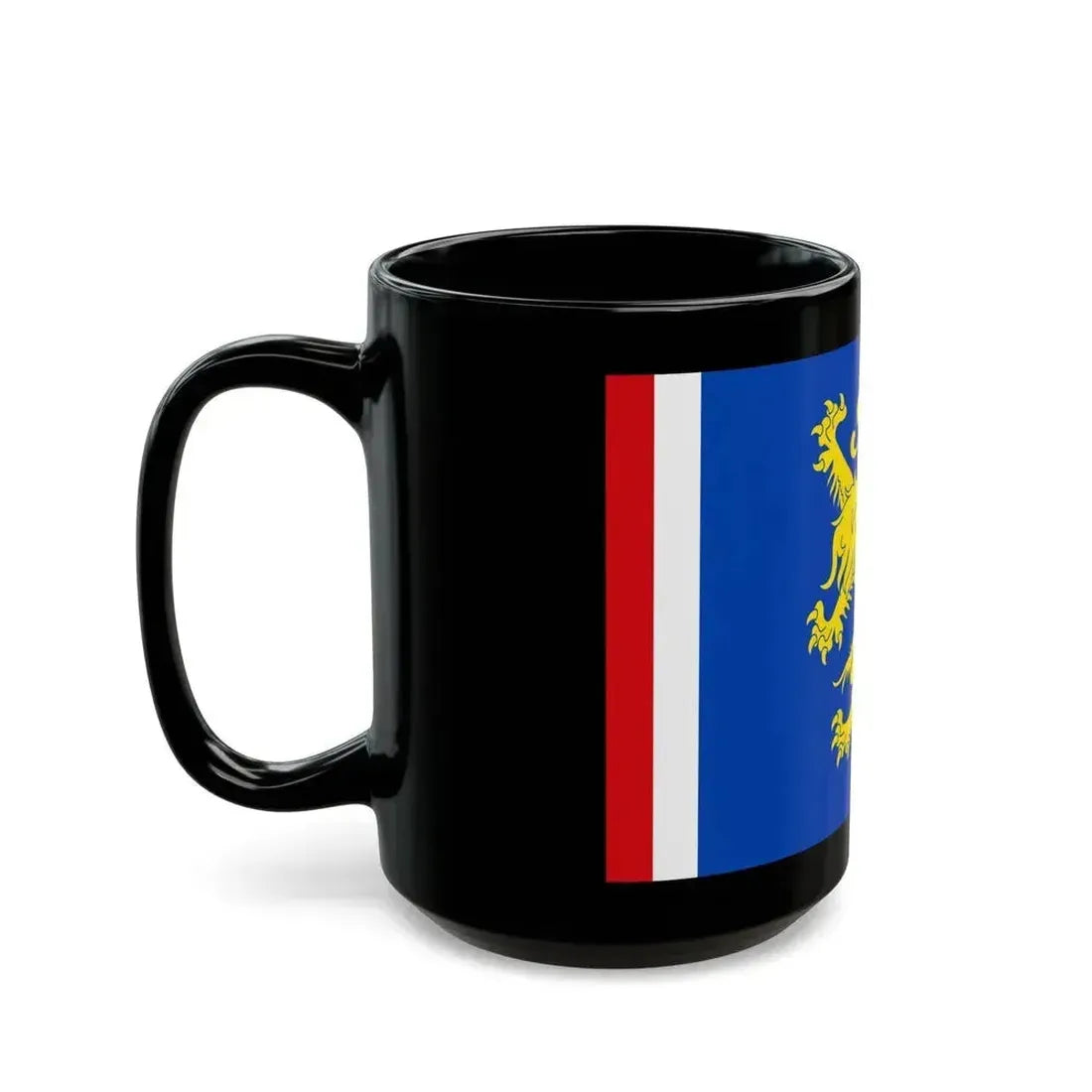 Flag of Leeuwarden the capital of the province of Friesland Netherlands - Black Coffee Mug - Go Mug Yourself