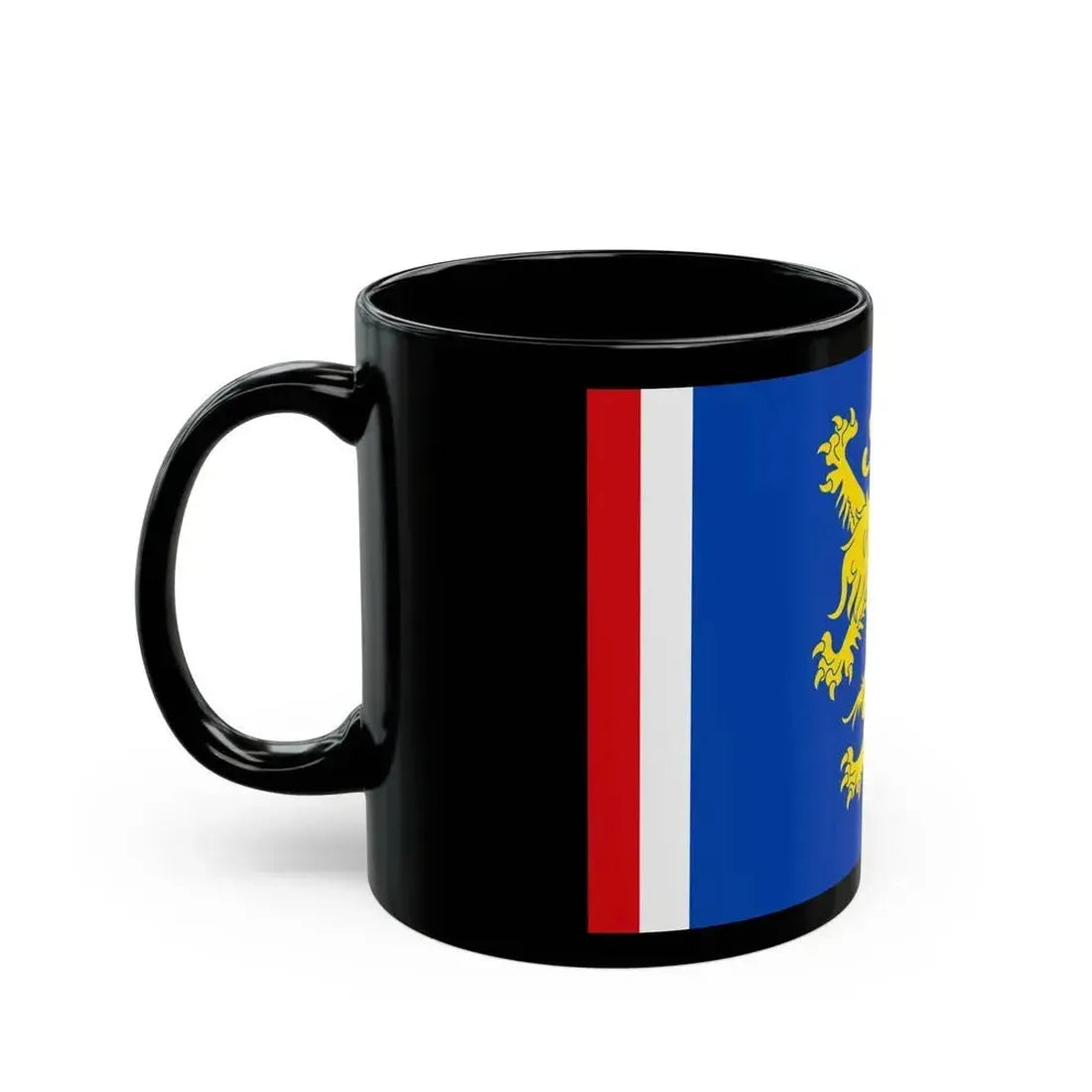 Flag of Leeuwarden the capital of the province of Friesland Netherlands - Black Coffee Mug - Go Mug Yourself