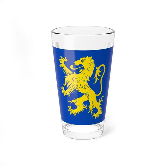 Flag of Leeuwarden the capital of the province of Friesland Netherlands - Pint Glass 16oz 16oz - Go Mug Yourself